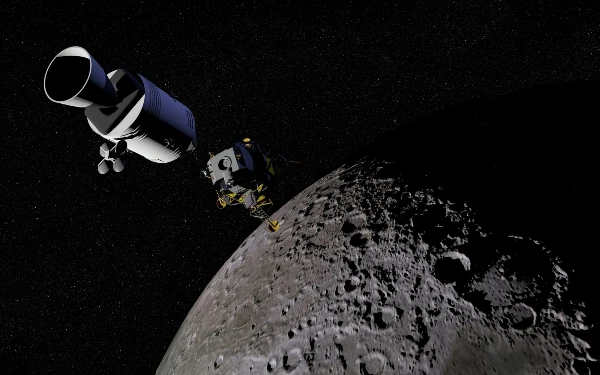 Sampling probe approaching Moon