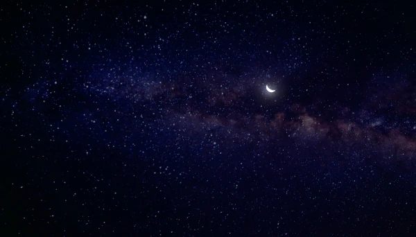 Sky full of stars and the Moon