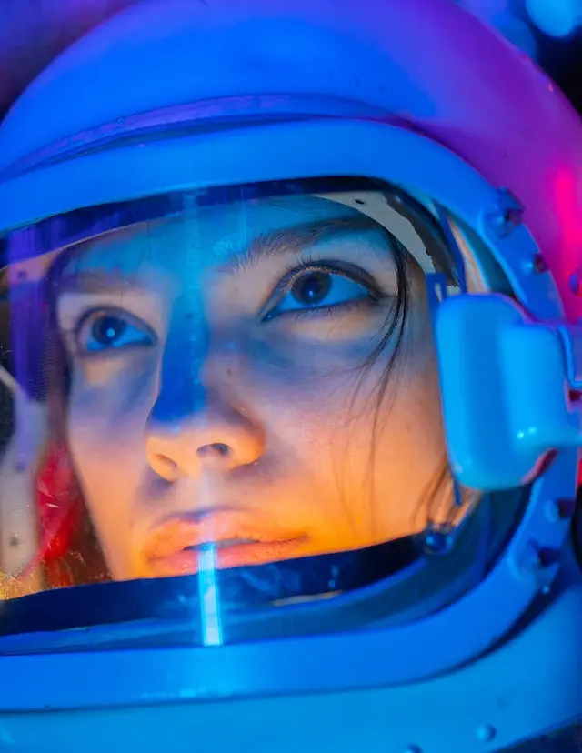 Passenger astronaut waiting for launch